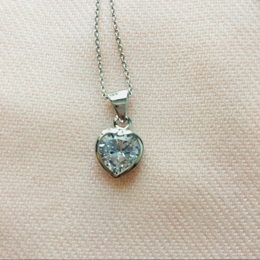 Crystal Heart Pendant Necklace